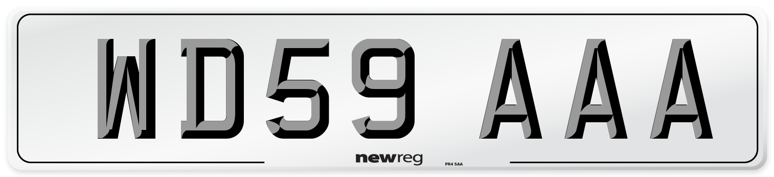 WD59 AAA Number Plate from New Reg